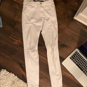 White Harper skinny jeans